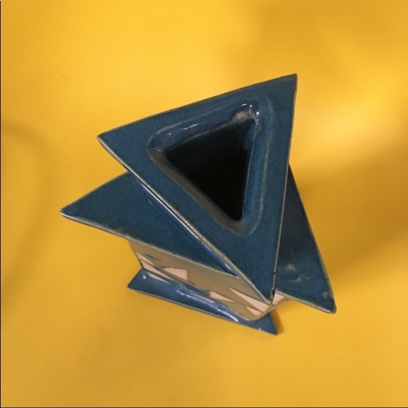 OREGON ART pottery vase signed McMillan ‘04 Portland Artist geometric triangle - Picture 4 of 7